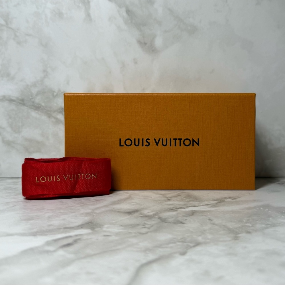 Louis Vuitton | Gift Storage Box & Ribbon Set | Orange | 3.5" H x 7" W x 2.75" D
